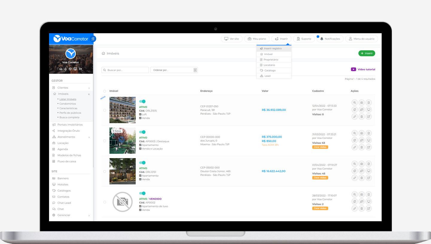 Sistema - Voa Corretor